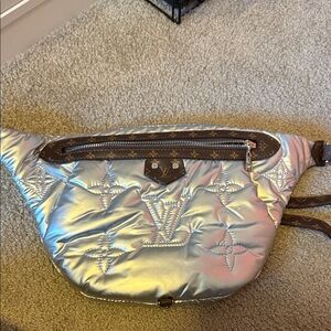 Iridescent Silver Crossbody Bag
